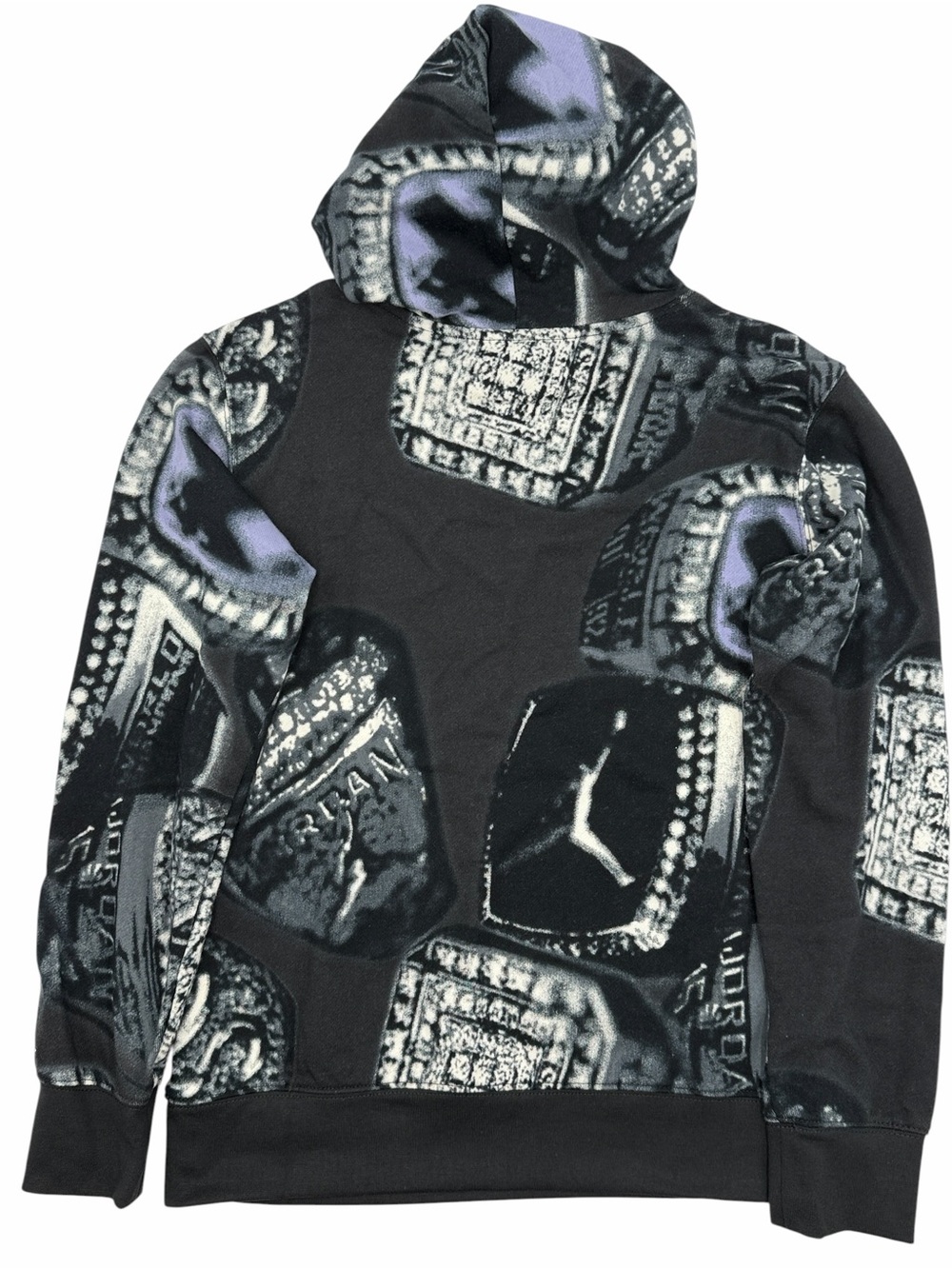 NWT Nike Air Jordan Boys MJ MVP Championship Rings Pullover Hoodie Size L - Picture 4 of 16